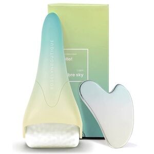 Brand New Ice Roller & Gua Sha Facial Tools Skin Care Set Cryotherapy Anti-Aging